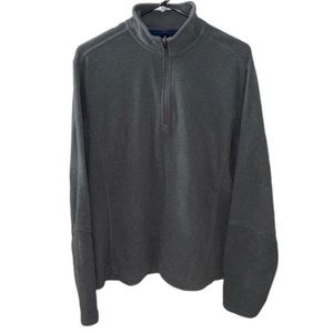 LANDS' End Polartec Aircore 100 Fleece Grey Half Zip Fleece Pullover‎ Sz Medium